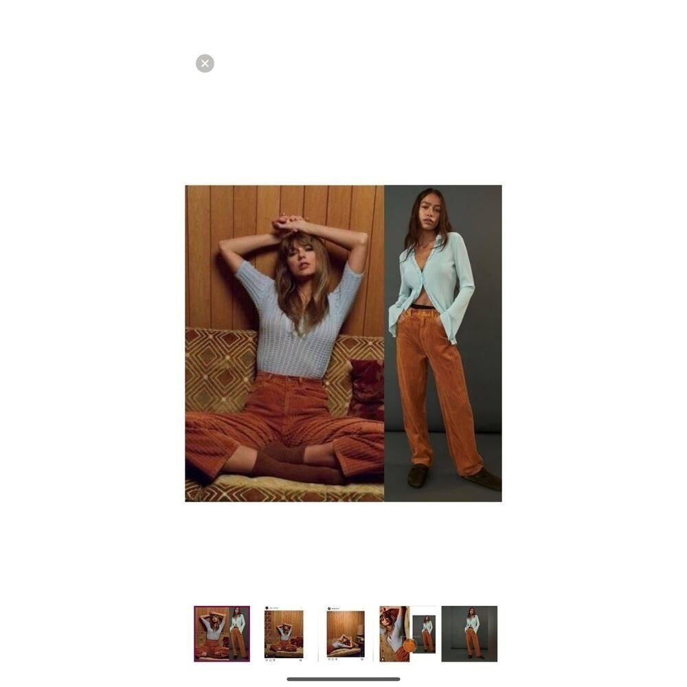 BDG Light brown corduroy High Rise Baggy Pants Size 28 100% cotton Taylor Swift